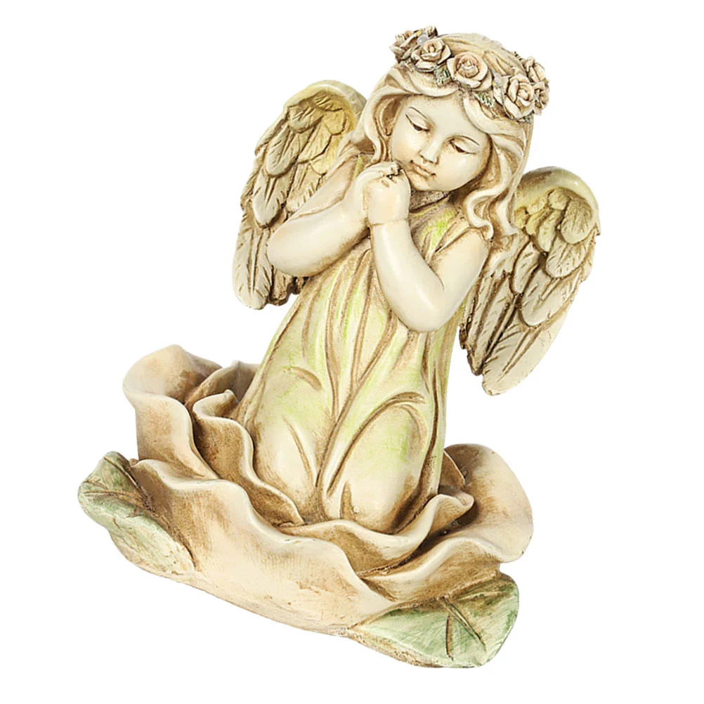

1PC Nordic Creative Angel Girl Decor Garden Angel Girl Adornment (Battery)