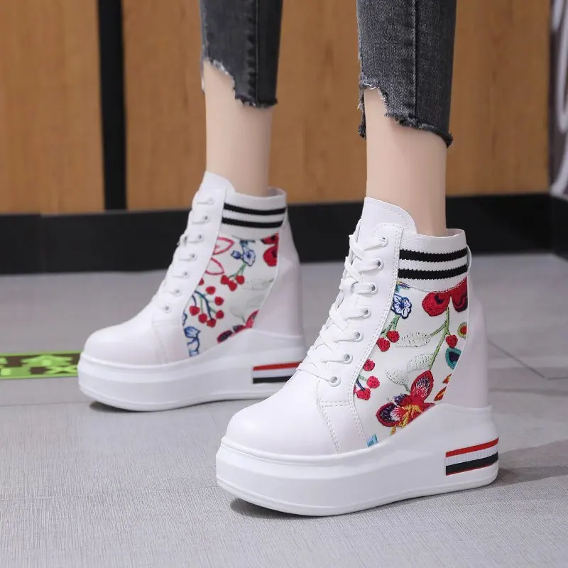 

Кроссовки женские на платформе 10 см, Повседневная дышащая удобная обувь, 2021