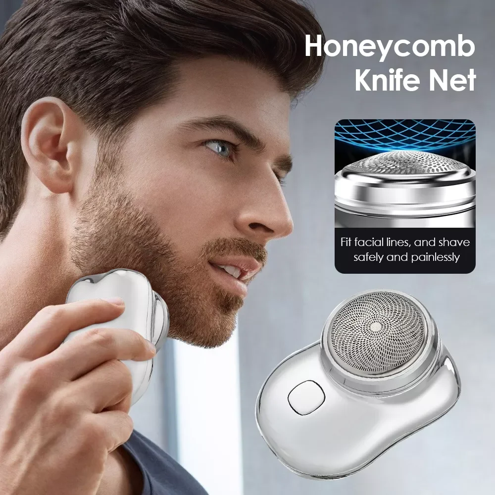 Men's  Shaver Mini USB  Portable Home Travel Wet Dry Painless Shaving Machine Beard Trimmer Face Cordless Shavers enlarge