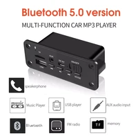 bluetooth 5 0 mp3 player decoder board 2 x 3w speaker car fm radio module 5v tf usb aux audio for car handsfree