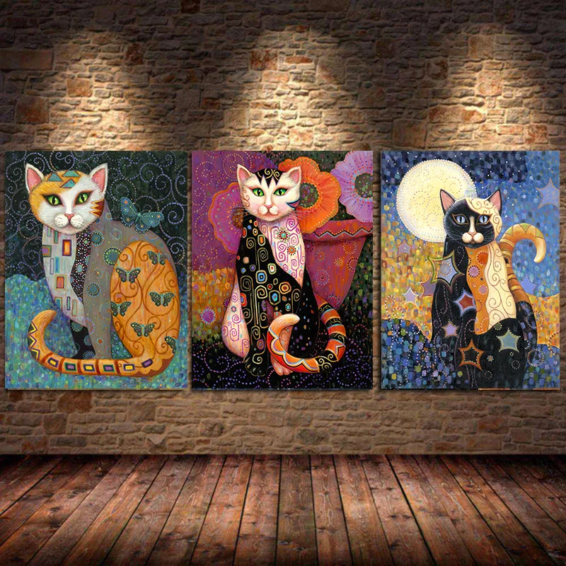 

Colorful Cat Poster Modern Living Room Bedroom Decoration Painting Living Room Background Wall Painting Room Decor Aesthetic