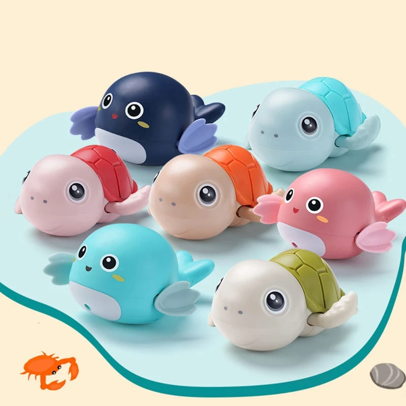 

Winding-Up Toy Swimming for Turtle for Infant Bathtub Swimming Pool Funny Baby T