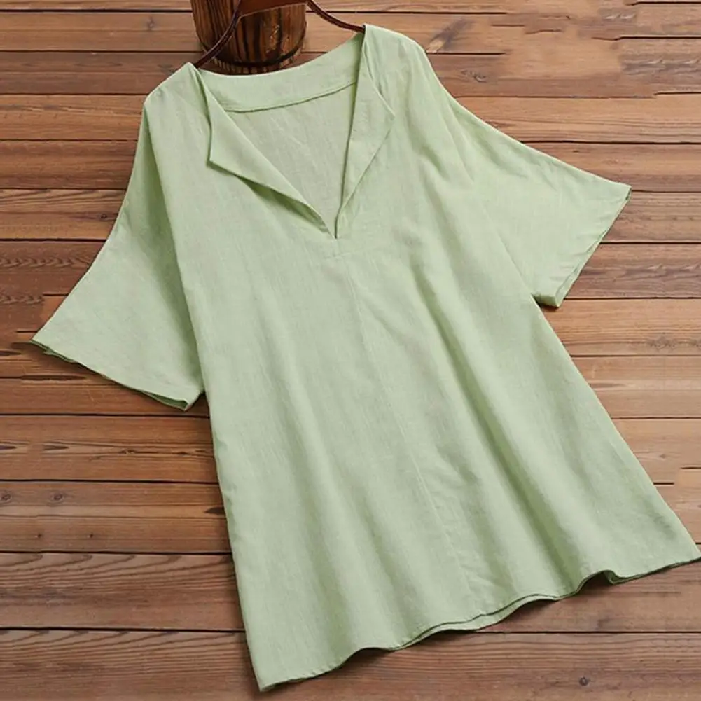 

Shrink Resistant Lightweight Leisure Women Retro Shirt Top Female Clothing