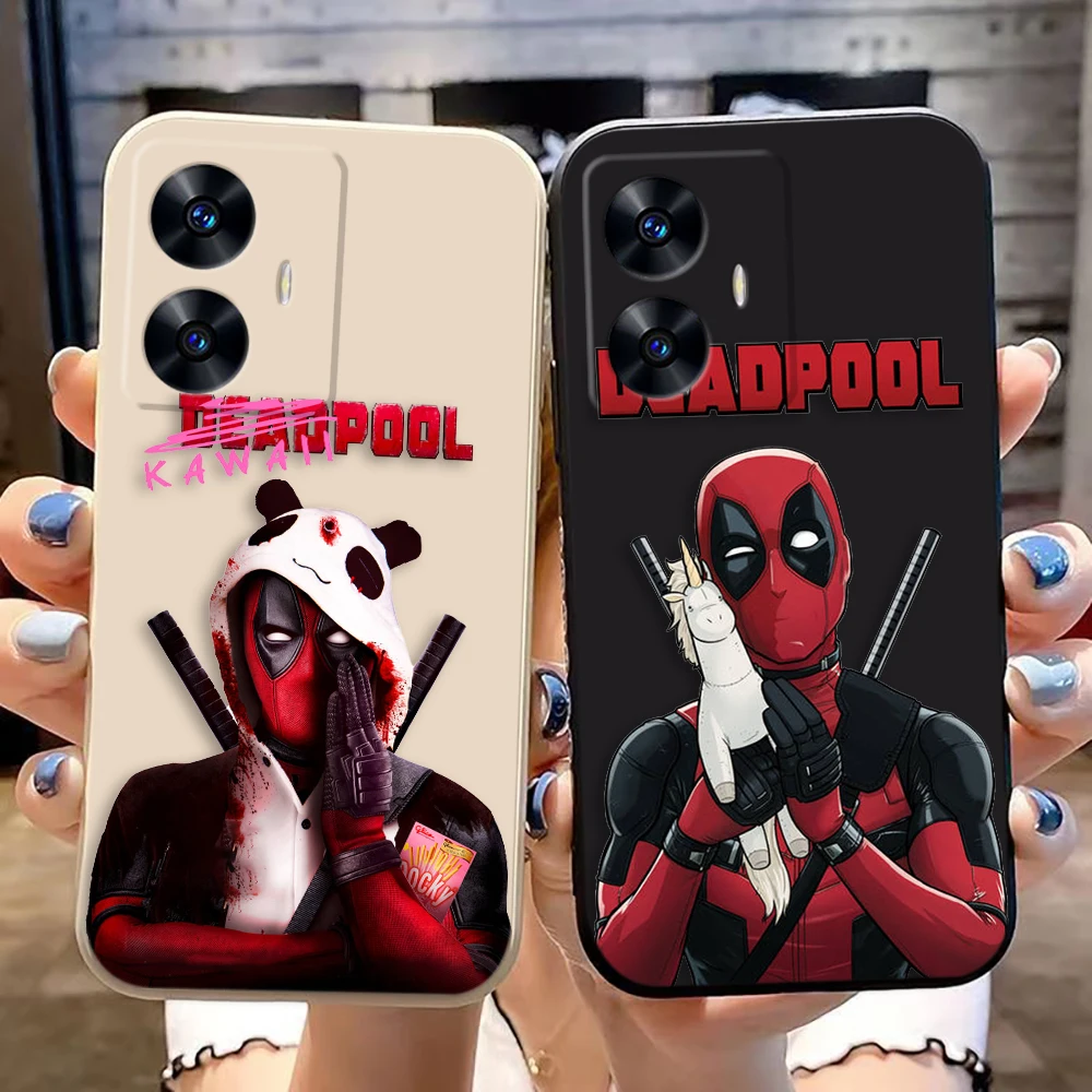 Чехол для телефона Marvel Hero Cool Deadpool Realme C65 C63 C53 C35 C55 C33 C30 C21Y C20 C12 C11 GT 2 XT NARAO 20 30 50 Case Funda