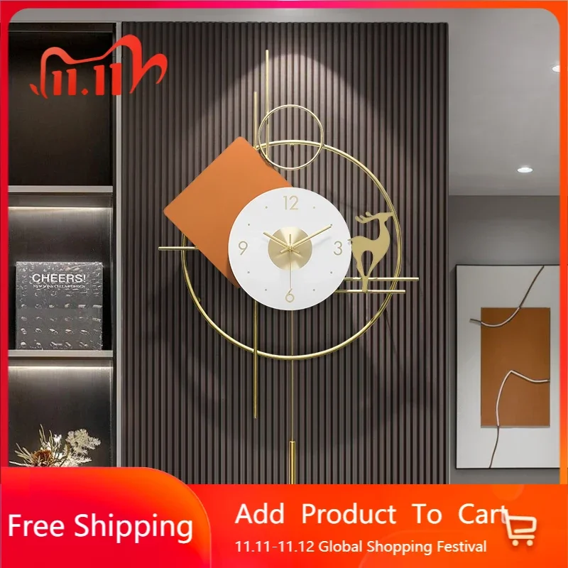 

Modern Large 3d Living Room Clocks Wall Home Decor Luxury Decorative Wall Clock Hall Hanging Relojes De Pared Wall Timepiece