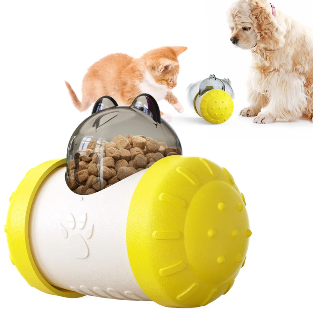 

Dog Puzzle Interactive Tumbler Slow Food Leaky Ball Food Dispensing Toys for Entertainment Without Electric Pet Dog Pet Cat Toys