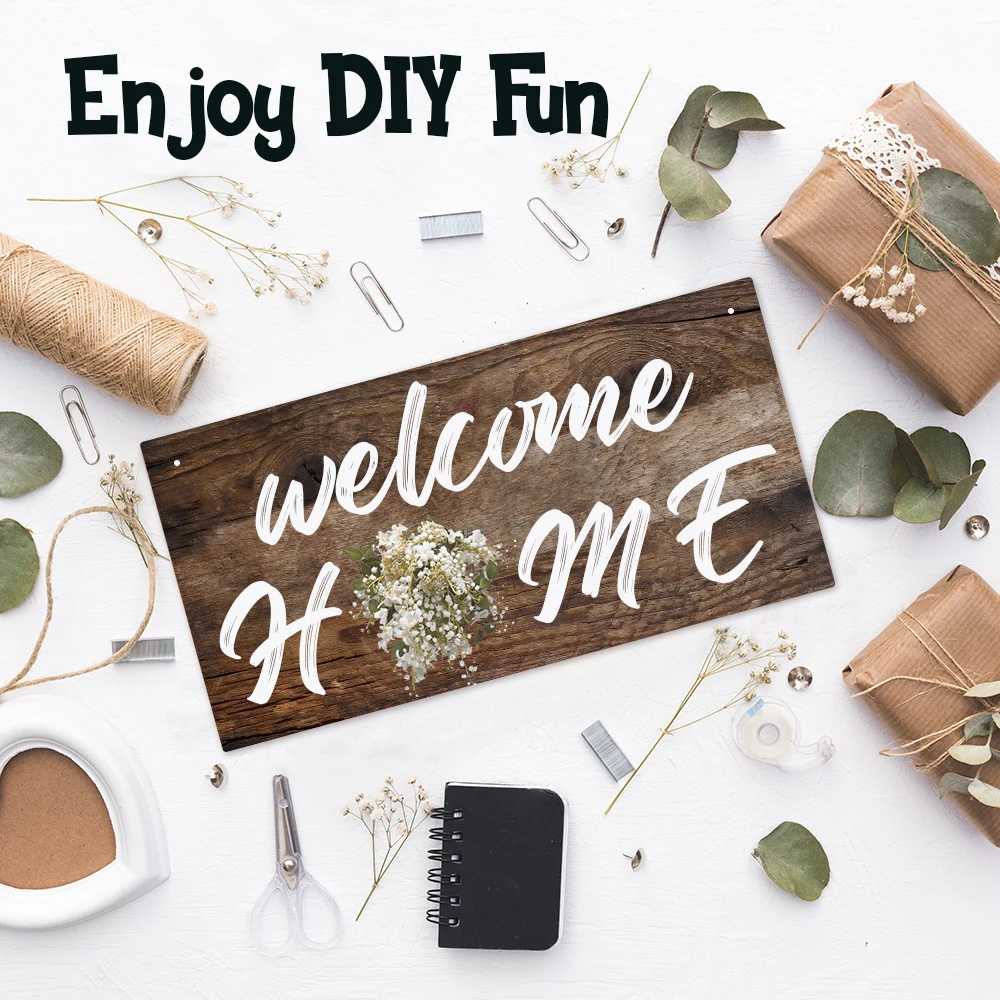 putuo decor diy blank wooden signs non custom wood plaque hanging plate for personalized graffiti home living room wall decor free global shipping