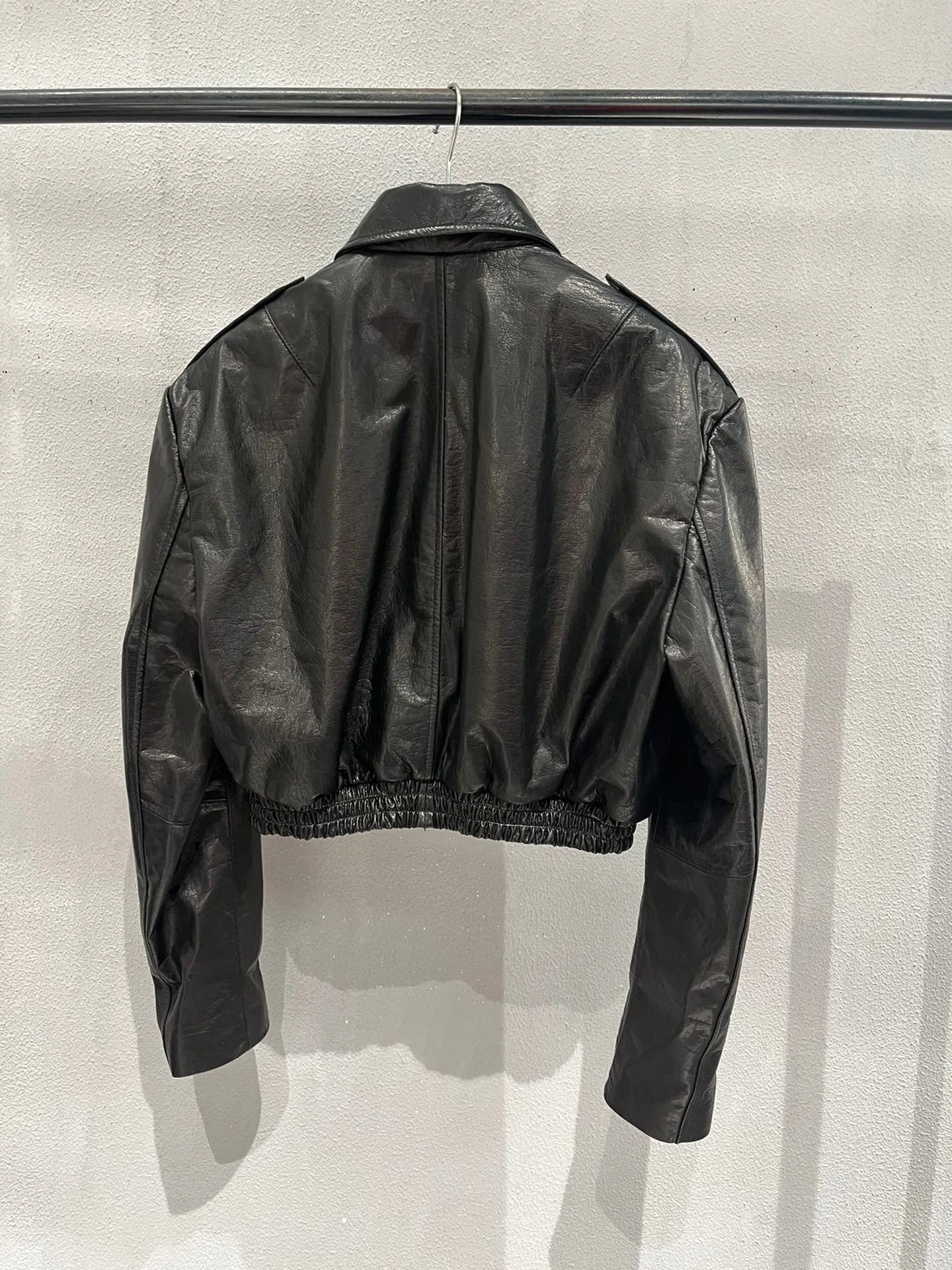 2023 Spring Hot Chic Women's High Quality Brand New Designer High-rise Cow Leather Jackets C795