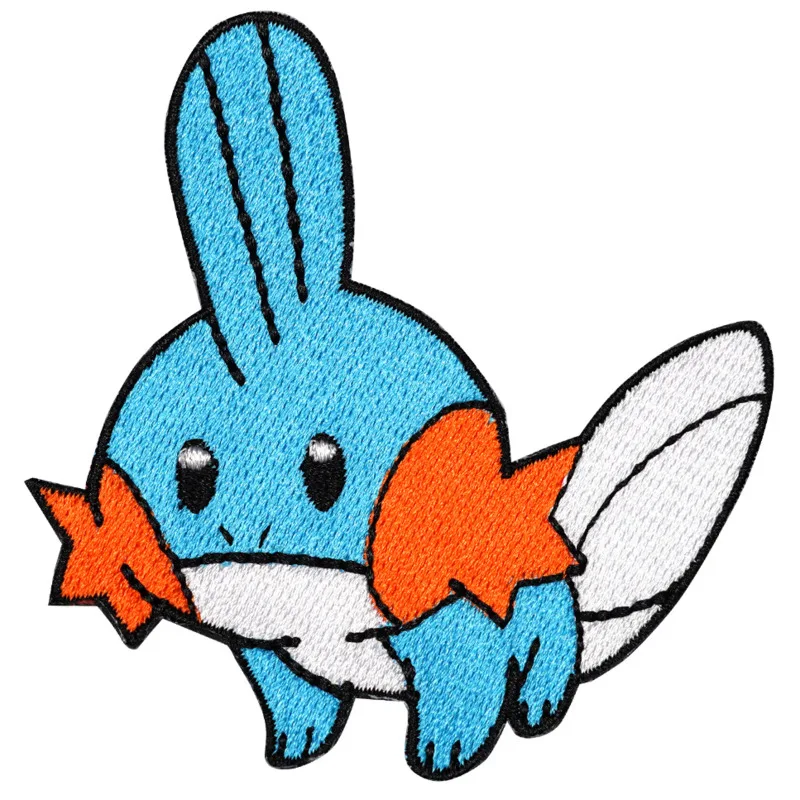 

Аниме аппликация Pokemon Mudkip для одежды, сделай сам, вышивка, аппликация, плавкий патч, железные наклейки, значок, детский подарок на день рождения