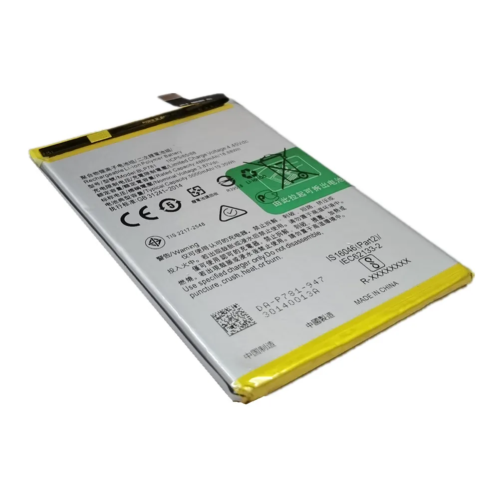 100% Оригинальный аккумулятор BLP781 5000 мАч для OPPO A52 A72 A92 CPH2059 CPH2061 CPH2069 CPH2067