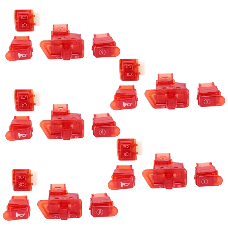 

20X Motorcycle Horn Switch Button Turn Signal Switch Button Start Button For Honda DIO ZX AF27 AF28 AF34 AF35 Red