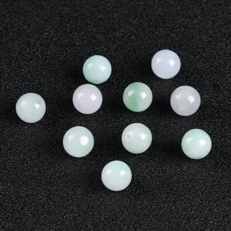 

Natural Jadeite Burma Ice Jade Beads For Jewelry Making Diy Bracelet Necklace Myanmar Jade Stone Round Bead Accessorie Jewellery