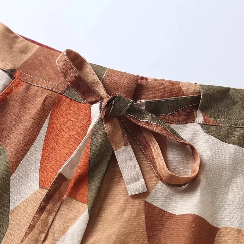 Maxdutti  2023 Summer Shorts Indie Folk Camouflage Print Fashion Bermuda Harem Casual Shorts Women