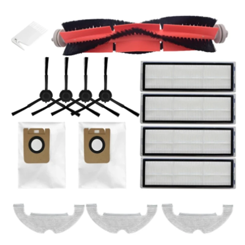 

Main Black Side Brush HEPA Filters Mop Cloth Dust Bags For Xiaomi Dream L10plus Robot Vacuum Cleaner Parts Accessories
