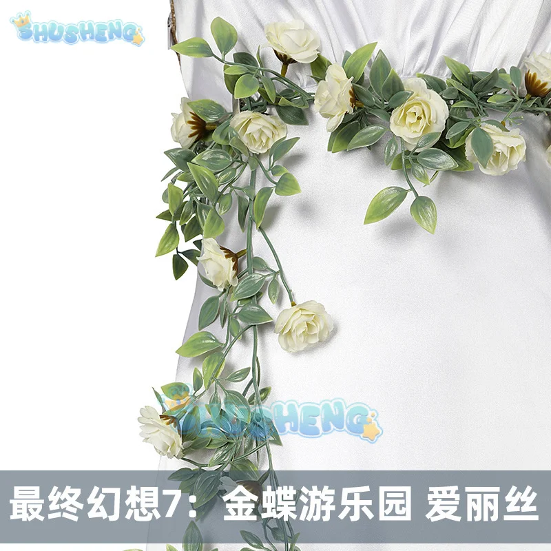 Игра Final Fantasy VII Rebirth Аэрит Гейнсборо Косплей Костюм Женщины Девушки Белое Платье