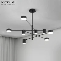 Black Indoor Pendant Lamps Three Different Heads  Home Furniture Decoration For Dining Table Living Study Bathroom Simple Style