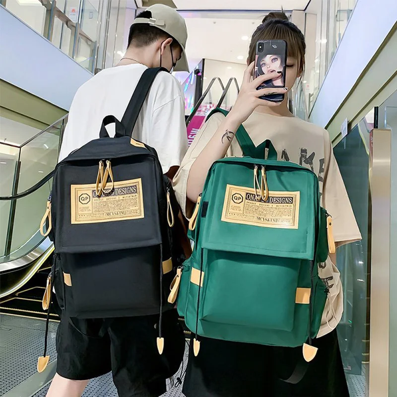 

Schoolbag Large Capacity Backpack Korean Harajuku Ulzzang College Students' Backpack Junior High School Student Male