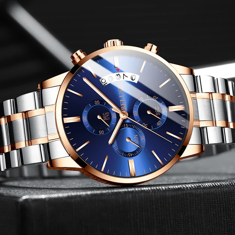 

2022 Business Male Waterproof Watch Top Brand Luxury Sport Men WristWatches New Fashion Bule Men Watches Luminousz Montre Homme