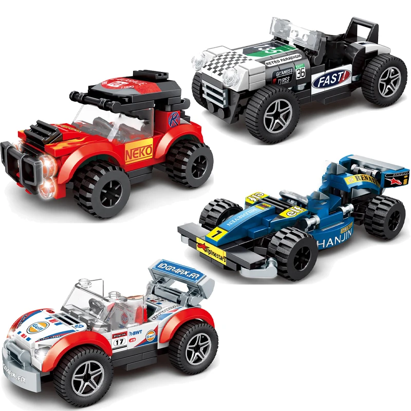 

Конструктор Мини Детский креативный супергоночный автомобиль скоростные чемпионы F1 MOC строительные блоки маленькие автомобили кирпичи классическая модель игрушки для детей подарок