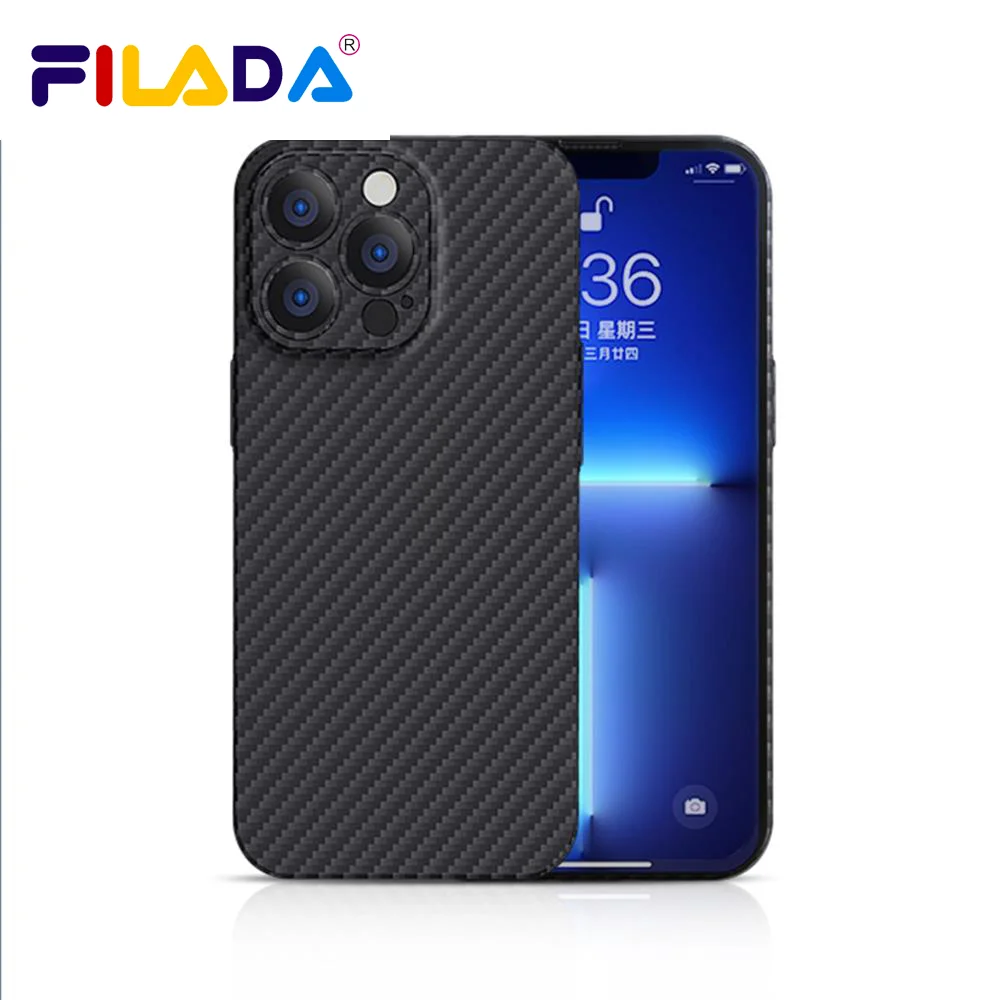 

Роскошный Матовый чехол из углеродного волокна для iphone 14 Plus 13 12 11 Pro Max, Ультратонкий защитный противоударный чехол-бампер для объектива, акс...