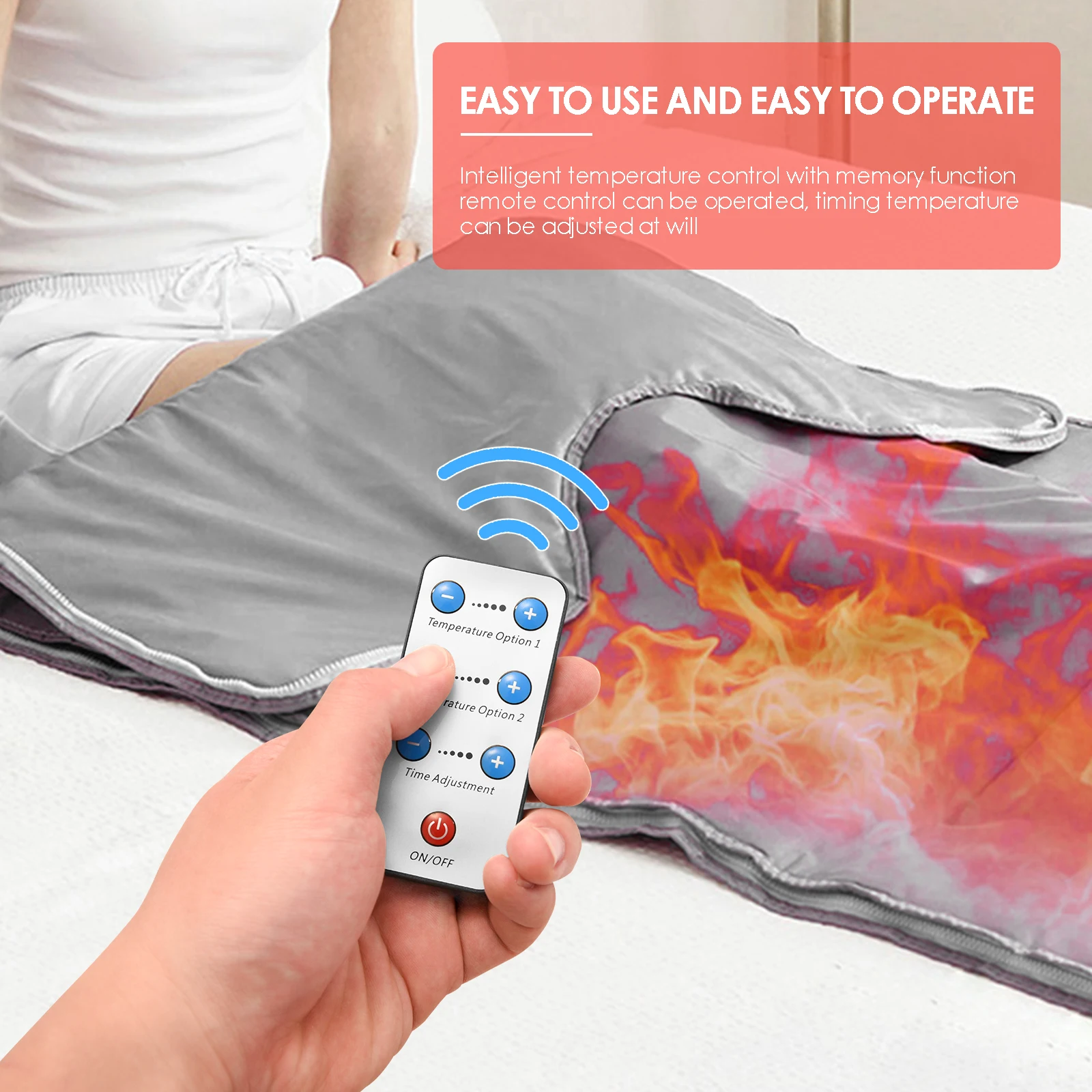 Digital Infrare Sauna Blanket for Loss Weight 2 Zone Reachable Heating Slimming Thermal Detox Home SPA 110V 220V | Дом и сад