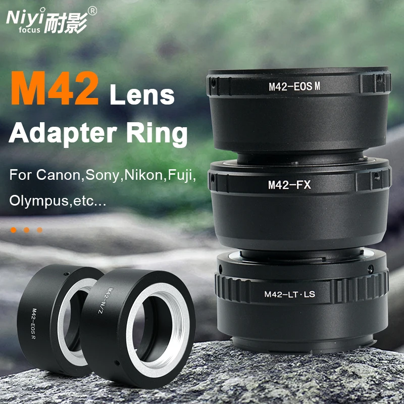 NiYi M42 Adapter для Sony E Canon EOSR EF EOSM Nikon F Z Fuji X Olympus