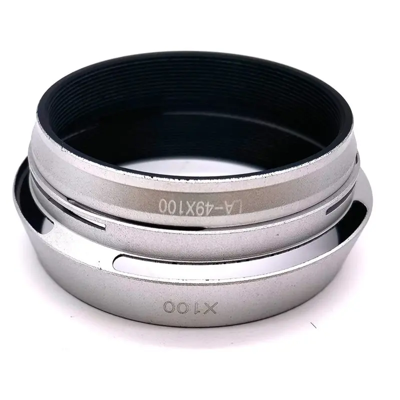 Фото Переходное кольцо для объектива FEDI-LH-X100 49 мм, металлическая бленда для объектива Fuji X100 X100S, адаптерное кольцо для бленды №5
