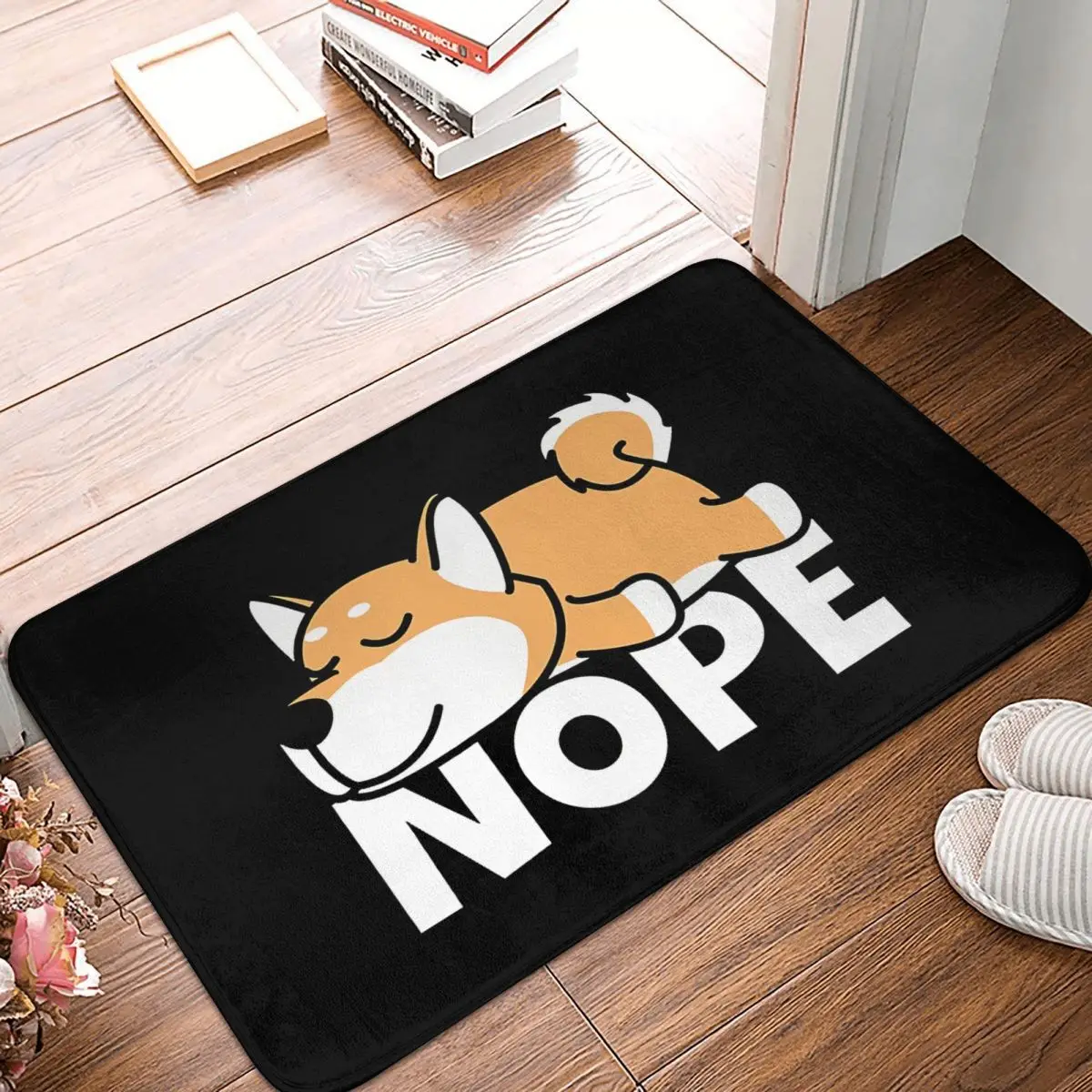 

Shiba Inu Bathroom Non-Slip Carpet Nope Bedroom Mat Welcome Doormat Home Decor Rug