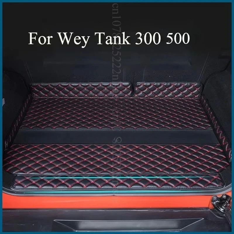 

Коврики в багажник автомобиля для Wey Tank 300 500 2025 Hi4-T 5-местный кожаный коврик Автомобильный багажник Коврики для хранения Maletero Автомобильные аксессуары для салона