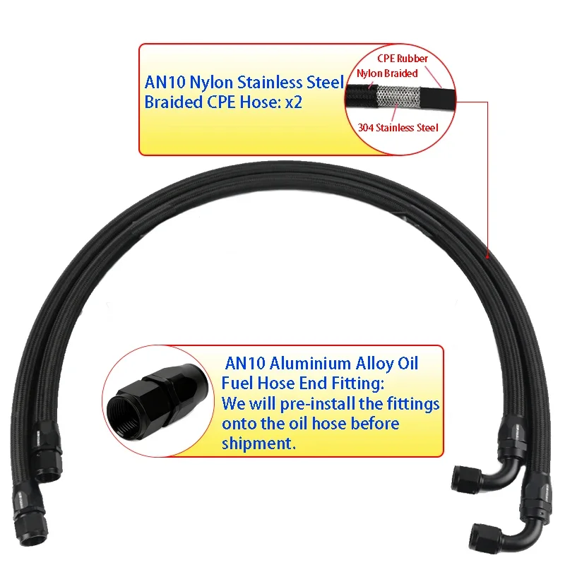 Универсальный термостатический масляный фильтр AN10 с высотой 45 ° адаптер для