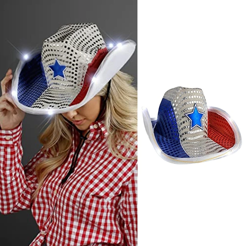 

LED Top Hat Trendy Fedora Hat Women Magician Hat Halloween Cosplay Costume