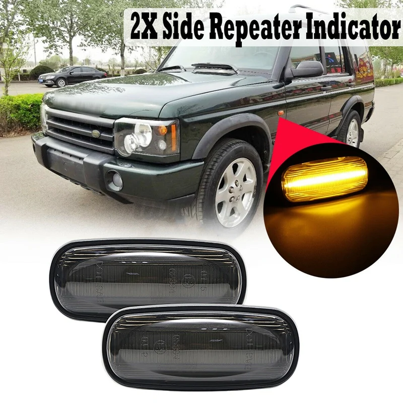 

Dynamic LED Side Markers Flowing Turn Signal Light for Land Rover Discovery 2 99-04 Freelander 02-05 Defender TD5 98-15