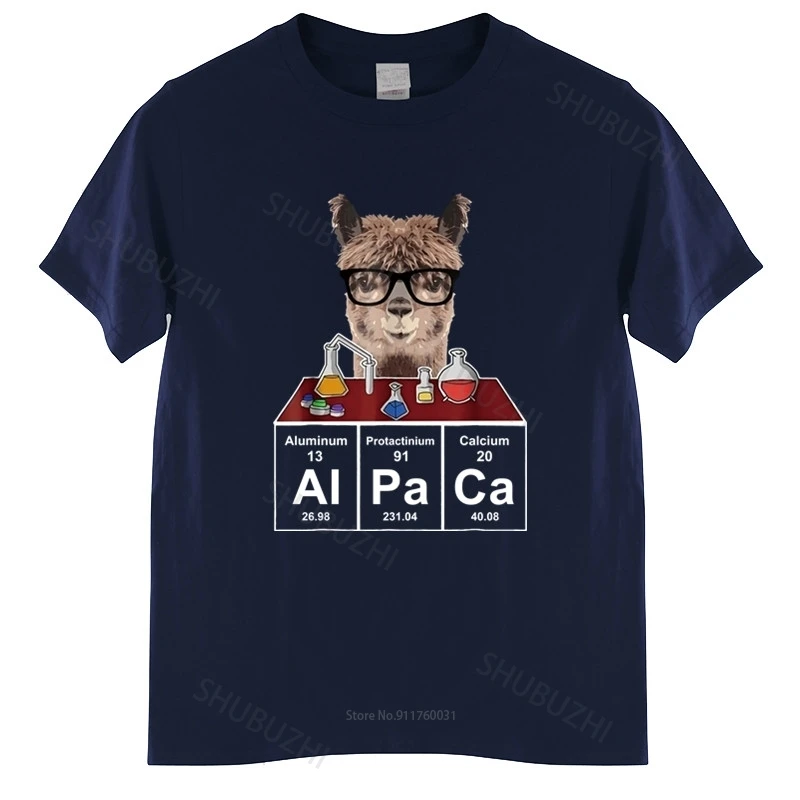 

New Arrived Mens t shirt fashion Love Alpaca Shirt Gift Awesome Alpaca Periodic Table Bigger Size Homme Black T-shirt