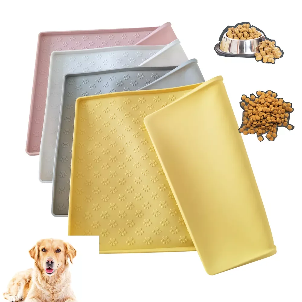 

Silicone Pet Food Mat Dog Cat Clacemat For Puppy Pet Bowl Pad Dogs and Cats Waterproof Feeding Mat Non-slip Pet Excrement Pads
