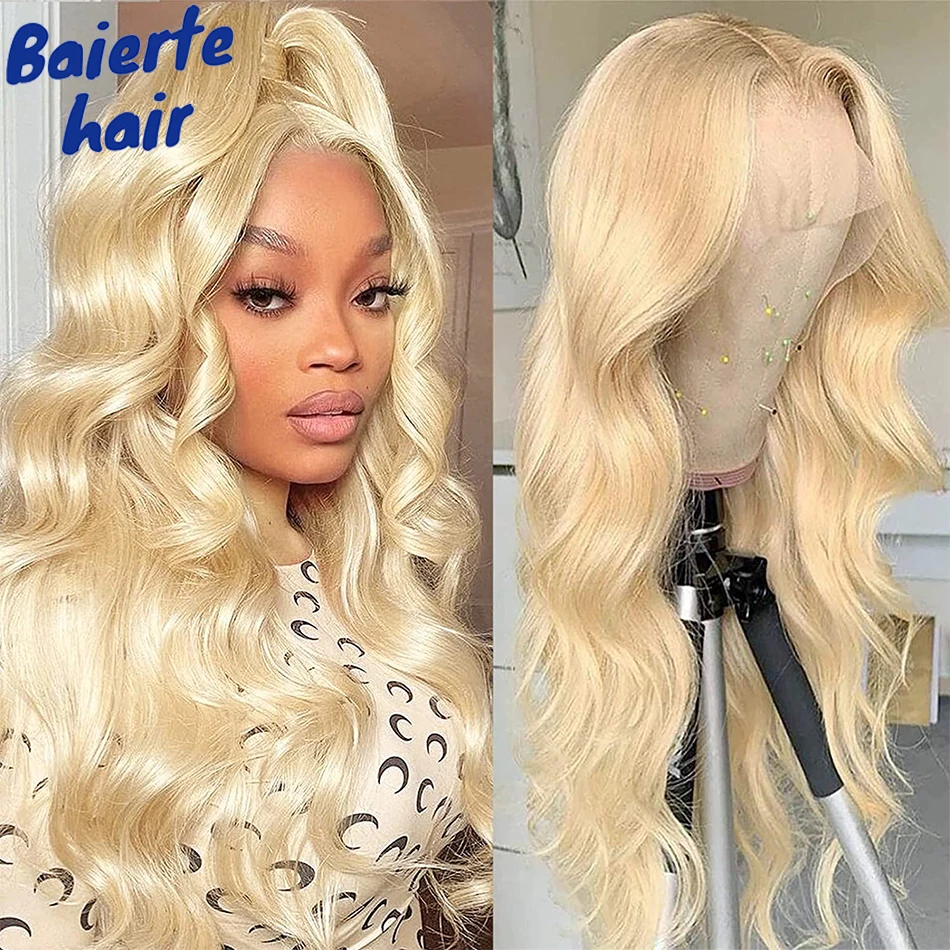 

613 Honey Blonde Lace Frontal Human Hair Wig Brazilian Body Wave 13x1 Lace Front Wig Glueless Remy Hair Colored Wig For Women