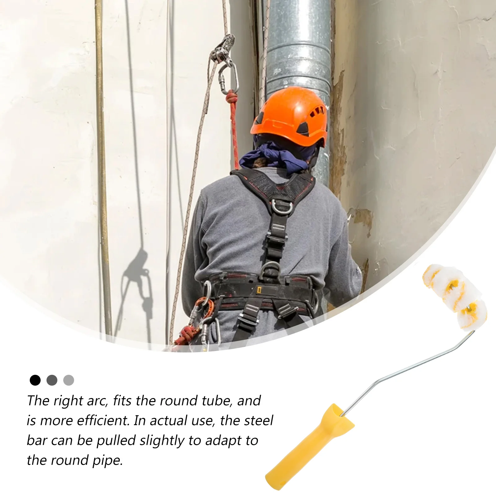 Изогнутая воздуховодная кисть краска для труб дуговая трубка окрашенная