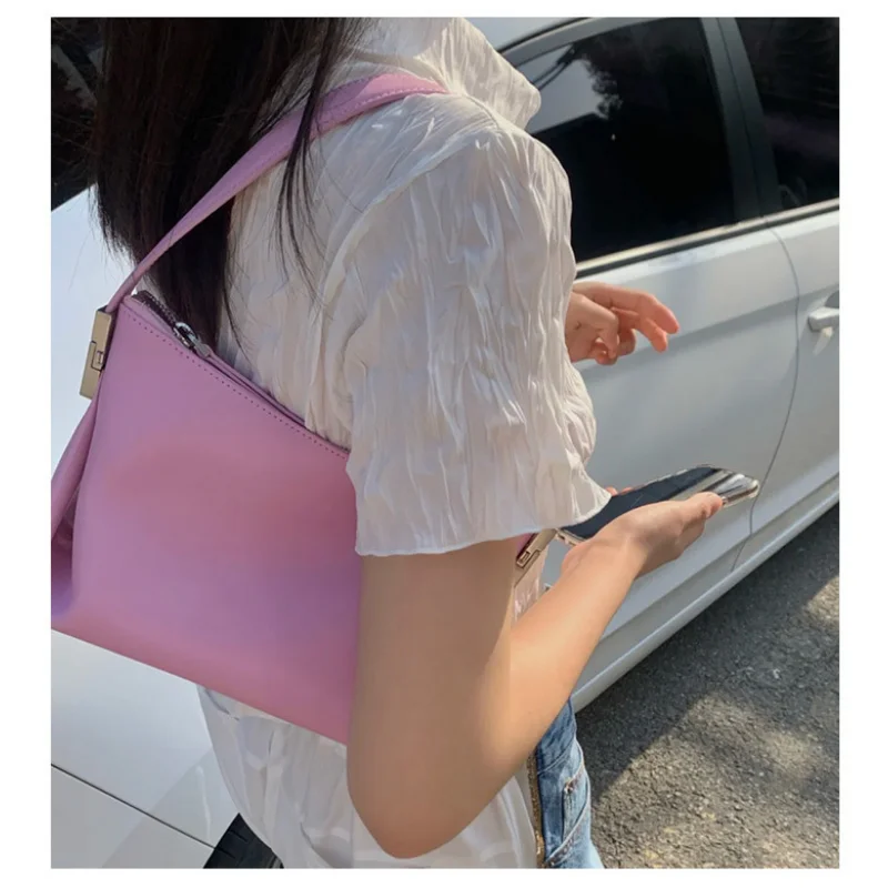Fashion Exquisite Shopping Bag Retro Casual Women Totes Shoulder Bags Female Leather Solid Color Handbag for Women 2023 New