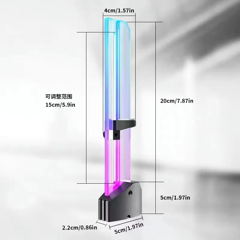 

Кронштейн для видеокарты, RGB люминесцентная лампа для настольного компьютера, вертикальная поддержка материнской платы, вертикальный крон...