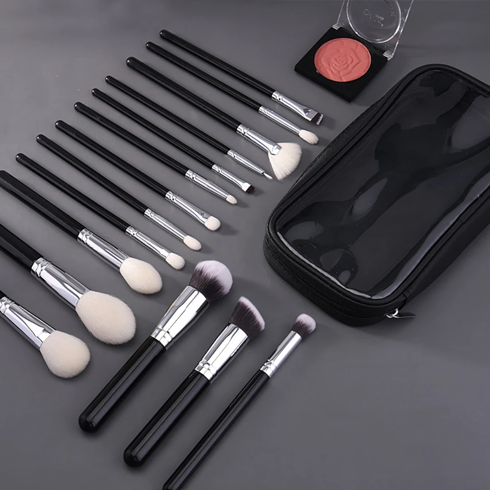 

15PCS Makeup Brush Set Loose Powder Brush Makeup Brushes Eyeshadow Brush Foundation Brush Nose Shadow Brush Soft Animal Hair