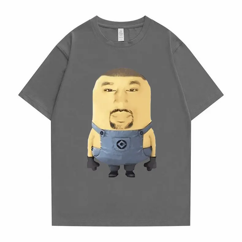 Kanye West Minye Funny Meme Print T Shirts Unisex Cartoon Cosplay Oversized T-shirt Summer Men Women Hip Hop Humor Streetwear