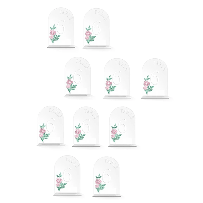 

10Piece Arch Acrylic Sign DIY Arch Wedding Table Numbers Wedding Table Sign With Stand Table Sign