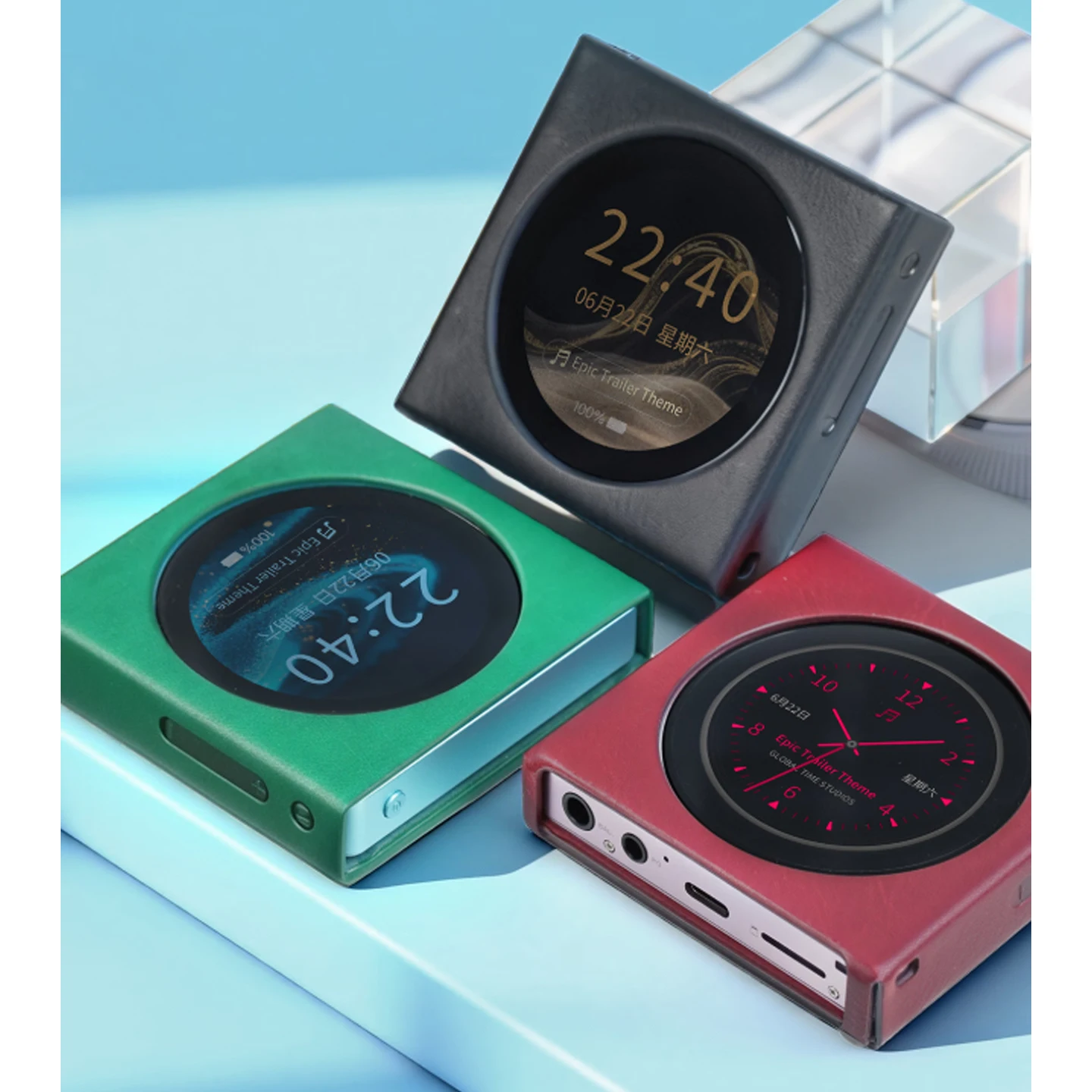 Фото Магнитный защитный чехол FiiO SK-DISC из искусственной кожи, черный/красный/зеленый, чехол для MP3-плеера Fiio Snowsky DISC №3