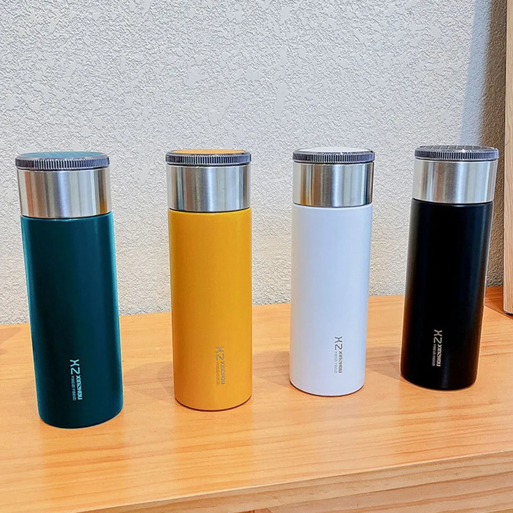 500ml Insulated Cup with Filter Tea Maker Stainless Steel Thermos Bottle Tea Infuser Outdoor Leakproof Portable Vacuum Flask