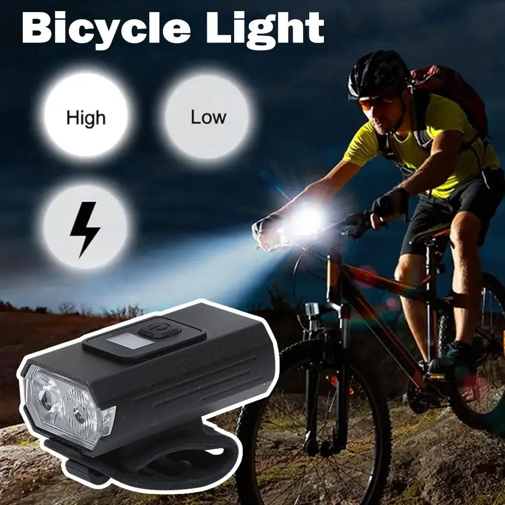 

1pc Bicycle Light LED USB Rechargeable 1200LM Digital Battery Display Waterproof 6 Modes MTB Road Bike Headlight Night Lights