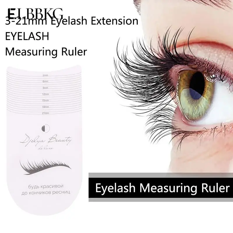 

Портативная линейка для измерения длины ресниц, инструмент для моделирования бровей, аксессуар для роста ресниц 3-21 мм