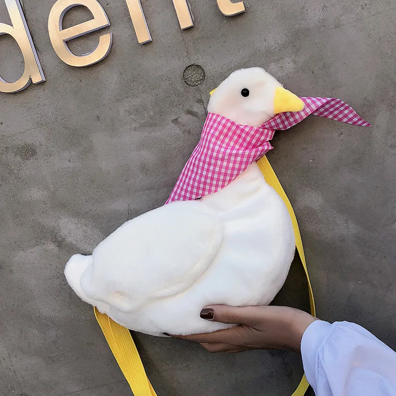 

Children's Duck Bag Coin Purse Women's New Korean Version Cute Plush Shoulder Bag Fashion Cartoon Duck Crossbody Bag