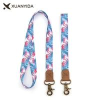 13style leather lanyard keychain 2in1 iphone strap lanyard id card cover neck strap keychain lariat travel credit badge