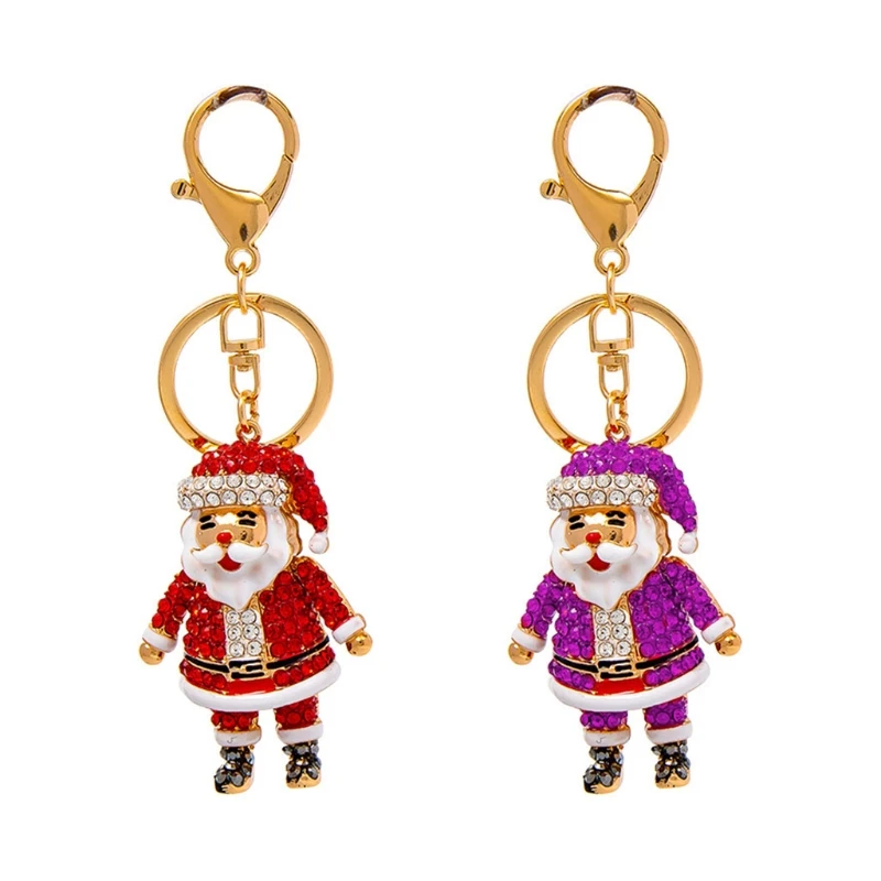 

for Creative Lucky Keychains Fortune-bring for rhinestone Santa Claus for Studen