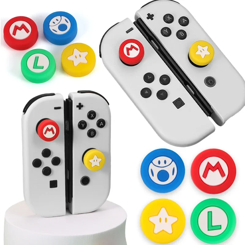 4 шт. силиконовые чехлы для геймпада Super Mario Bros Nintendo Switch OLED Lite