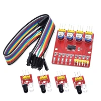 four road 4 channel infrared detector tracking transmission line obstacle avoidance sensor module for arduino diy car robot